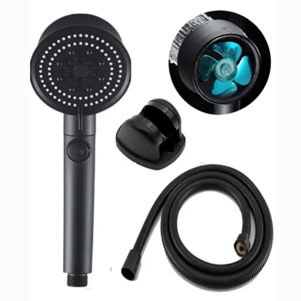 Mucit Home   Turbo 5 Fonksiyonlu Pervaneli Mafsallı Duş Seti - Ayarlanabilir Duş Başlığı - Image 1