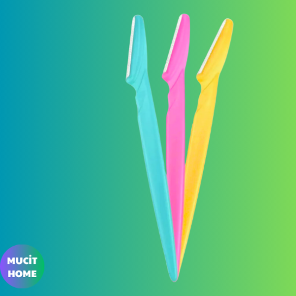 Mucit Home  Kaş Düzeltici Renkli Ustura 3'lü Çelik Set - Image 1
