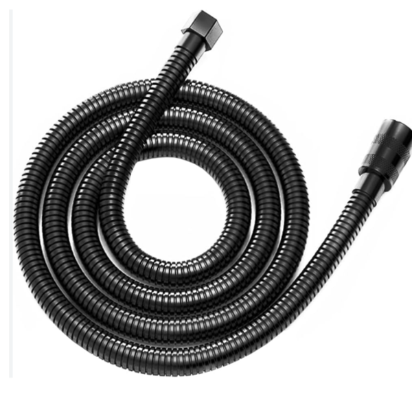 Mucit Home   Duş Başlığı Hortumu Siyah 140 Cm Paslanmaz Çelik Duş Ara Bağlantı Hortumu Banyo Aksesuar Fiskiye - Image 1