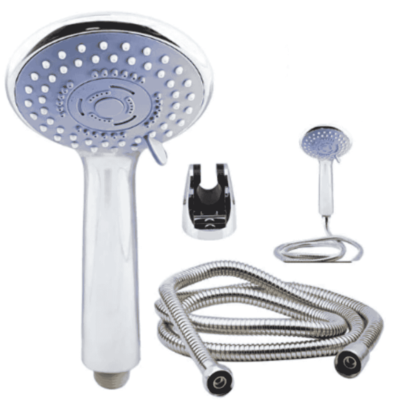 Mucit Home   Duş  Takım set  Duş  Başlık  Duş Hortum  Masfal Çelik  Hortum  360 Dönen  paslanmaz çelik 2 metre - Image 1