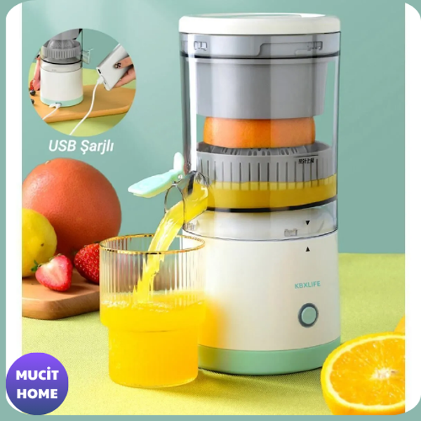 Mucit Home  Kablosuz Taşınabilir Şarjlı Narenciye Sıkacağı Portakal Meyve Sıkacağı - Image 1