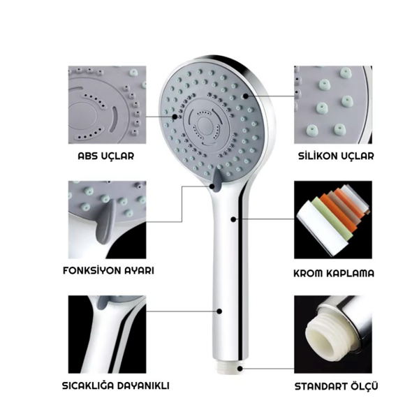 Mucit Home   El Duş Başlığı 5 Fonksiyonlu - Image 1