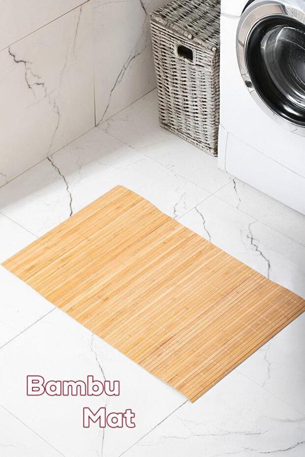 Mucit Home Bambu Kaydırmaz Tabanlı Banyo Paspası/matı 70×45cm - Image 1