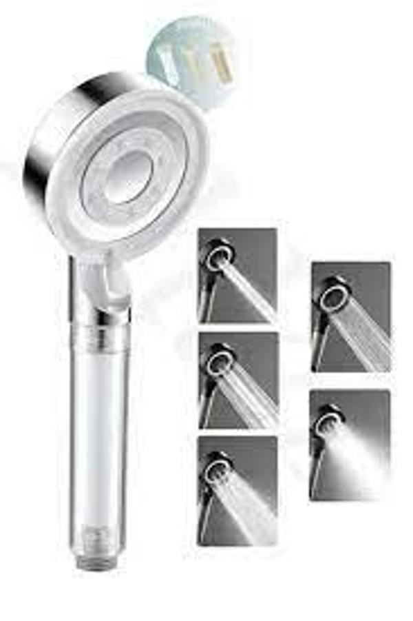 Mucit Home Beyaz Spa Modlu Filtreli Duş Başlığı 5 Fonksiyonlu Duş Fiskiyesi - Image 1