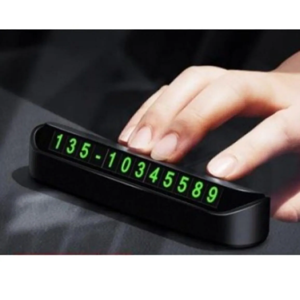 Mucit Home  Araç Parktel Park Numaratörü Ön Cam Için Oto Telefon Numara Kartı Telefon Numaralık Siyah - Image 1