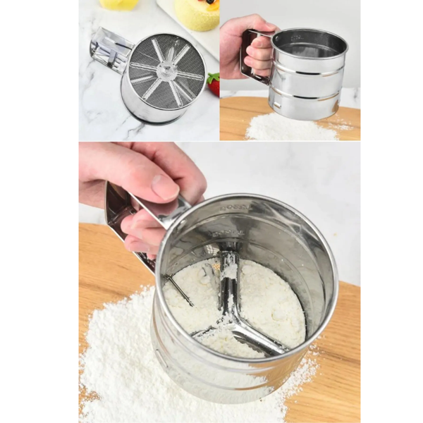 Mucit Home  Pratik Un ve Şeker Eleği,Paslanmaz Çelik Elek - Image 1