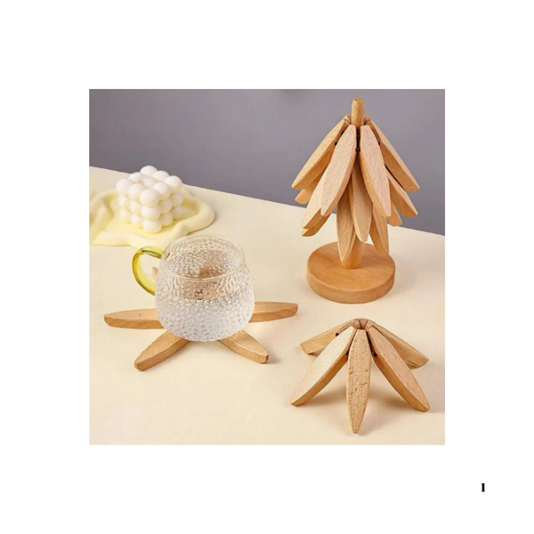 Mucit Home   Ağaç Şeklinde Bambu Nihale -- Pratik Katlanır Nihale - Bambu Bardak Altlığı - Image 1