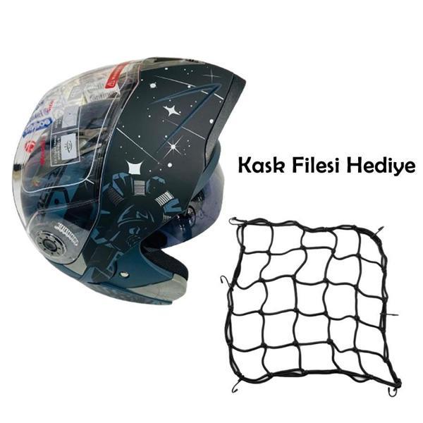 JK20 Çene Açılır Güneş Vizörlü Motosiklet Kaskı XL Beden Baş Çevresi: 61-62CM - Image 1