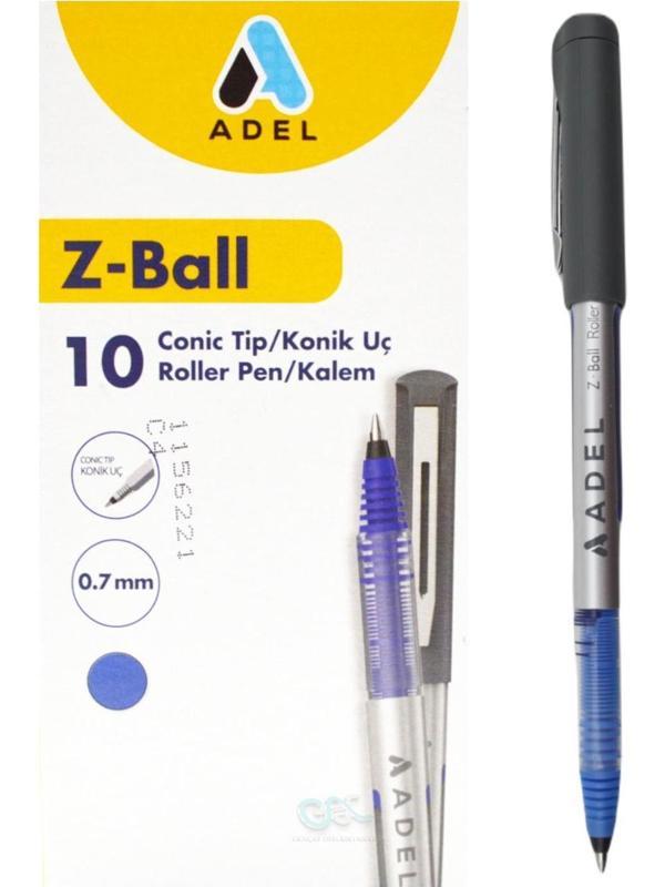 Adel Roller Kalem Z-Ball Konik Mavi 2214000017000 (10 Lu Paket) - Image 1