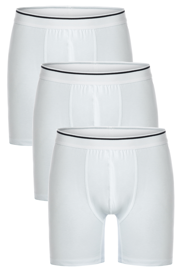 3 lü Erkek Pamuklu Likralı Esnek Uzun Boxer Seti 4197 - Image 1