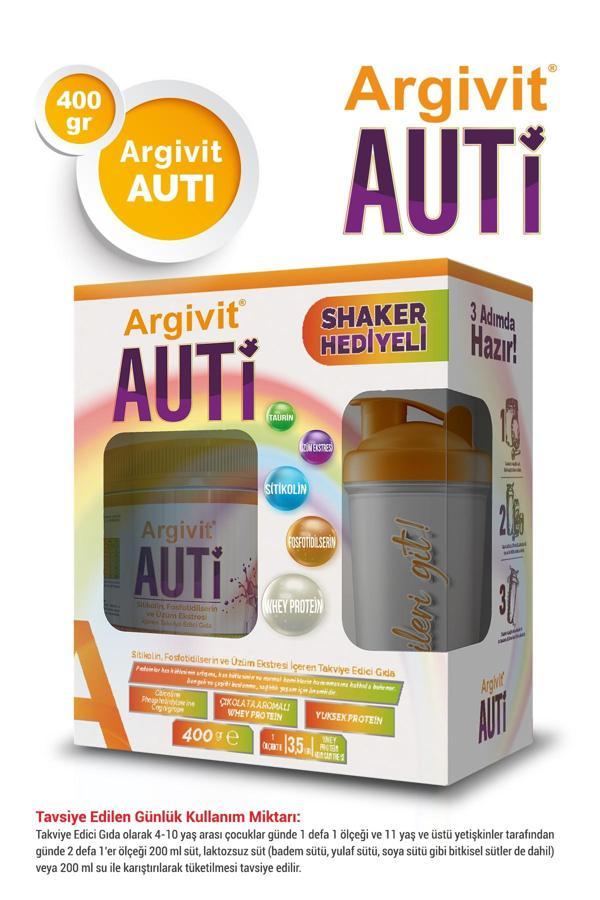 Argivit Auti Taurin, Sitikolin, Fosfotidilserin ve Üzüm Ekstresi 400 gr + Shaker - Image 1