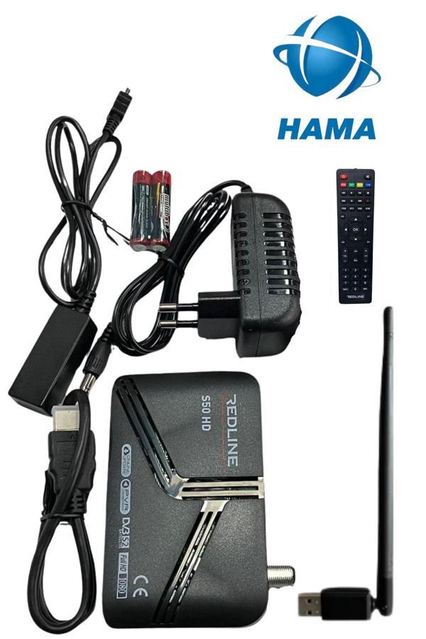 SNRELK -HAMA redline WİFİ DAHİL ÇANAKLI ÇANAKSIZ FULL HD UYDU ALICISI - Image 1