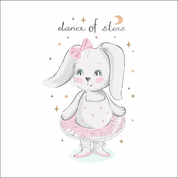 Balerin Tavşan Sticker - Image 1