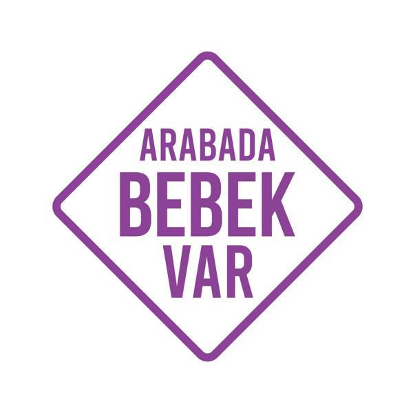 arabada Bebek Var Sticker 17x17 Cm Mor - Image 1