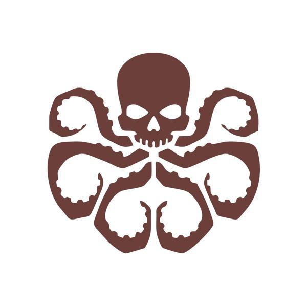 Ahtapot Sticker 17x17 Cm Kahverengi - Image 1