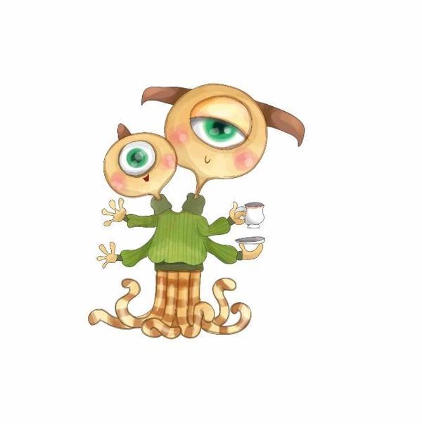 Canavar Dostlar Kahve Molası Duvar Dekoru - Image 1