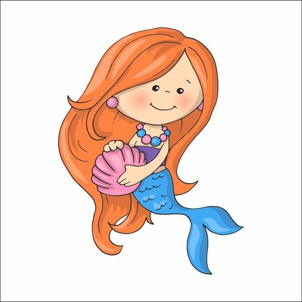 Deniz Kızı Duvar Sticker - Image 1