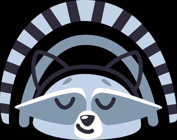 Gökkuşağı Altında Uyuyan Rakun - Image 1