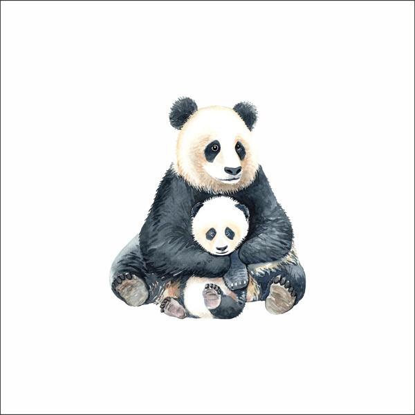 Anne Çocuk Panda Sticker - Image 1