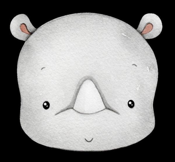 Gergedan Kafası Duvar Stickerı - Image 1