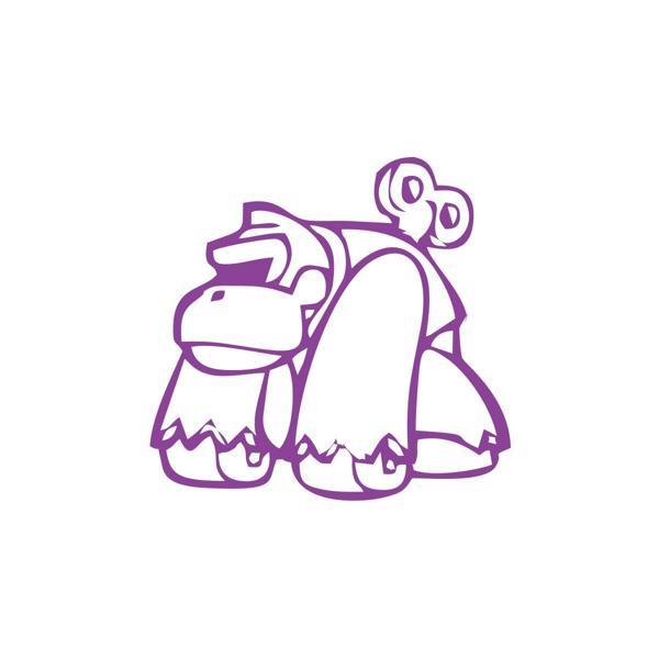 Goril Sticker 17x17 Cm Mor - Image 1