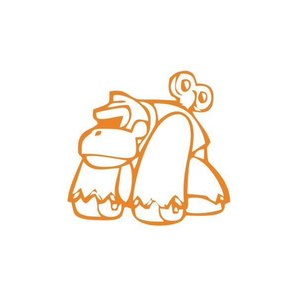 Goril Sticker 17x17 Cm Turuncu - Image 1