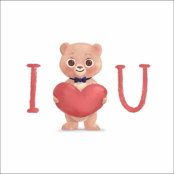 I love You Ayıcık Sticker - Image 1