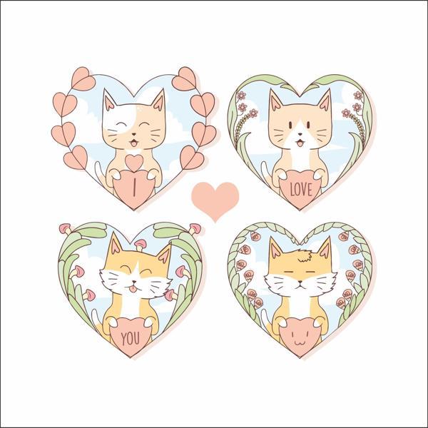 I love You kedi Sticker - Image 1