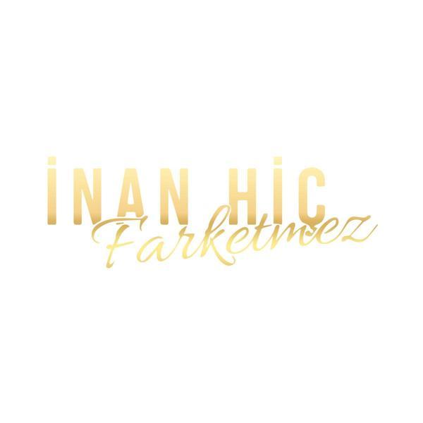 İnan Hiç Fark Etmez Sticker 17x17 Cm Gold - Image 1
