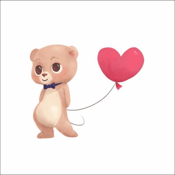 Kalpli Ayıcık ÇocukOdası Stikcer - Image 1