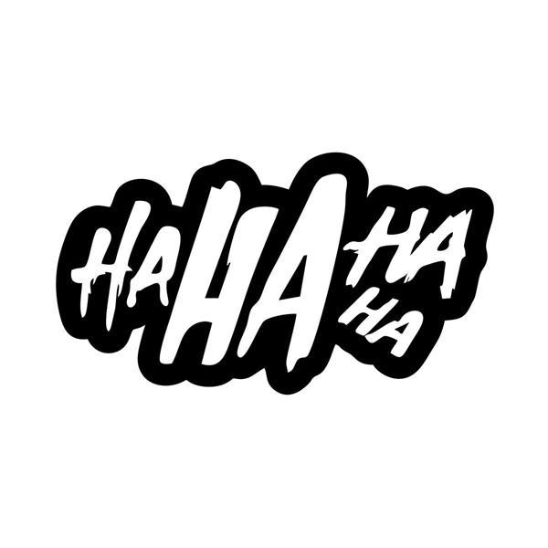 Ha ha ha ha Sticker 17x17 Cm Siyah - Image 1
