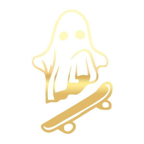 Kayak Yapan Hayalet Sticker 17x17 Cm Gold - Image 1