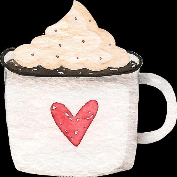 Kalpli Kupa ve Kremalı İçecek Duvar Stickerı - Image 1