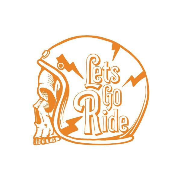 Lets GO Ride Sticker 17x17 Cm Turuncu - Image 1