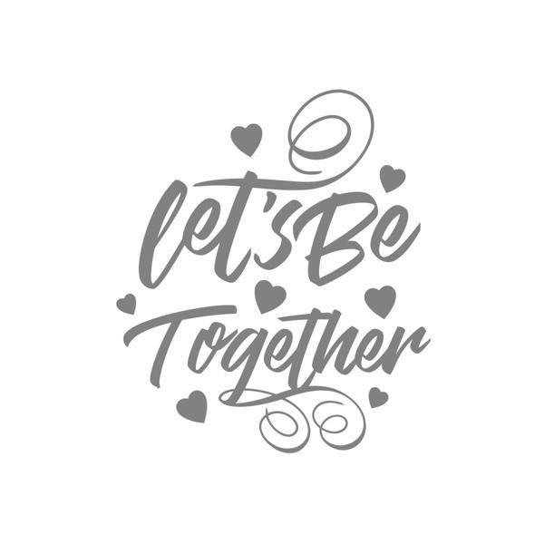 Lets be Together Sticker 17x17 Cm Gri - Image 1
