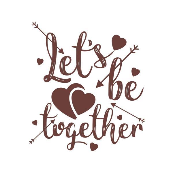 Lets be Together Sticker 17x17 Cm Kahverengi - Image 1