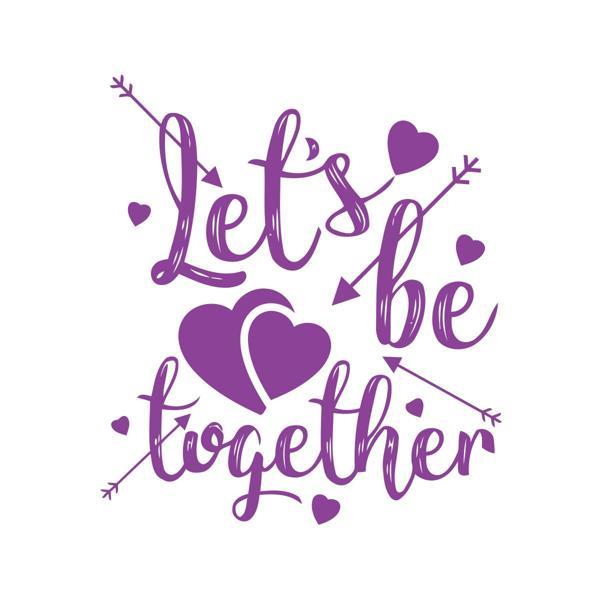 Lets be Together Sticker 17x17 Cm Mor - Image 1
