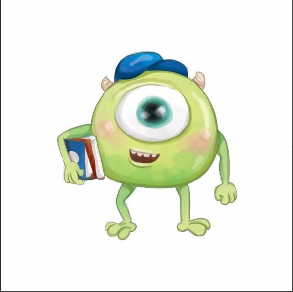 Kitaplı Mike Duvar Dekoru - Image 1