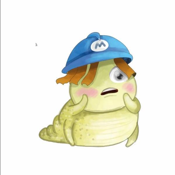 Mavi Şapkalı Canavar Squishy Stickerı - Image 1