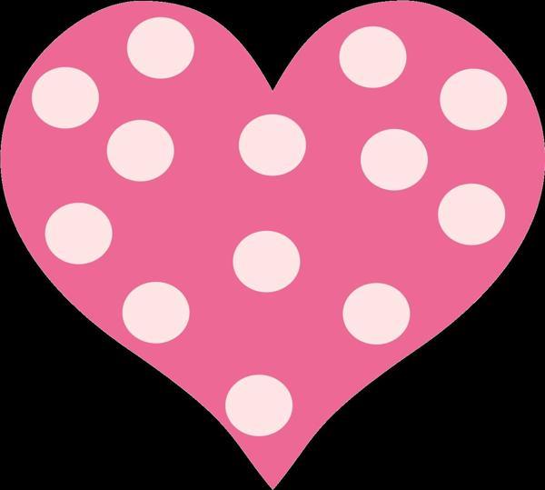 Puantiyeli Pembe Kalp Duvar Stickerı - Image 1