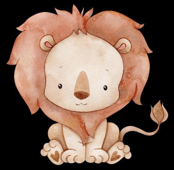 Sevimli Aslan Duvar Stickerı - Image 1