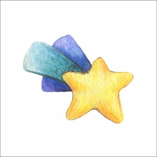 Sarı Kuyruklu Yıldız Sticker - Image 1