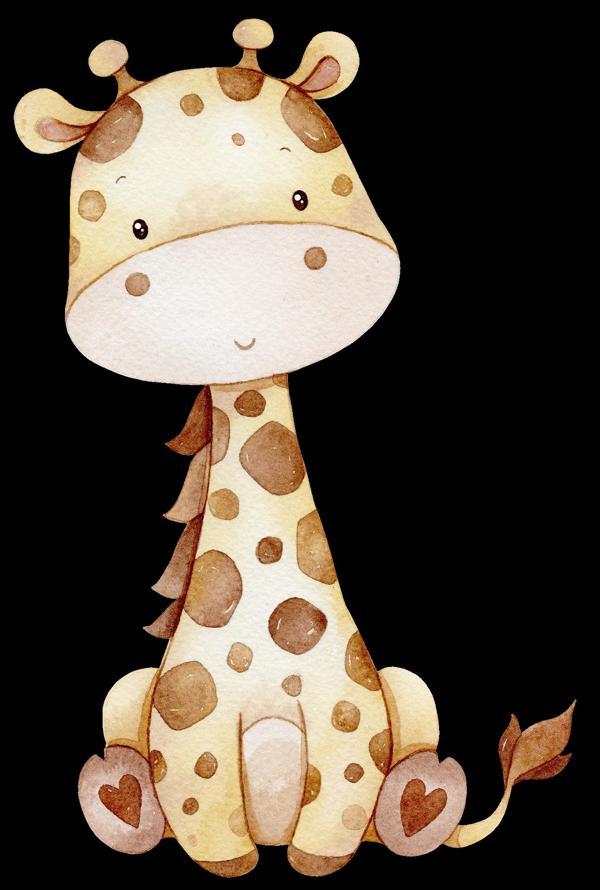 Oturan Zürafa Duvar Stickerı - Image 1