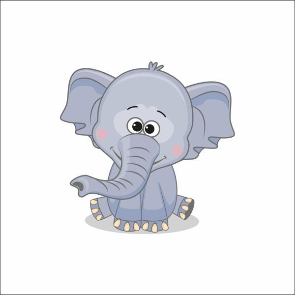 Sevimli Fil Sticker - Image 1