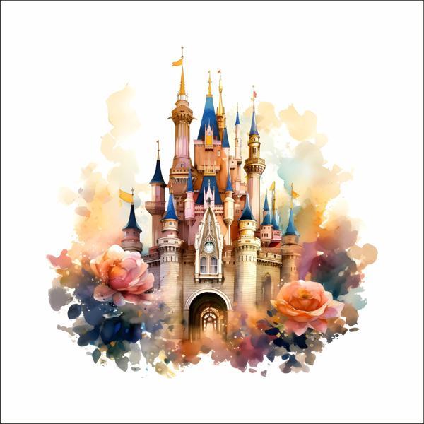 Renkli Masal Şatosu Duvar Stickerı - Image 1
