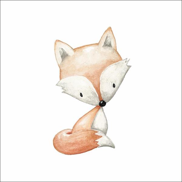 Sevimli Tilki Sticker - Image 1