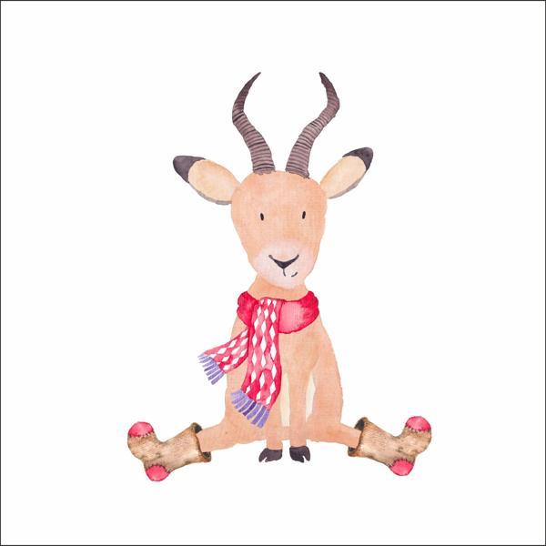 Sevimli Geyik Yılbaşı Sticker - Image 1