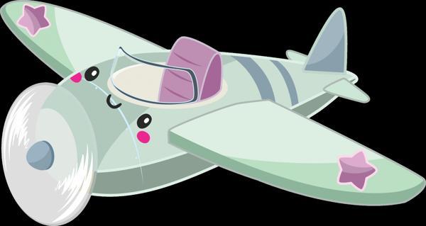 Şirin Uçak Duvar Stickerı - Image 1