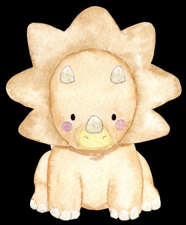 Sevimli Triceratops Duvar Stickerı - Image 1