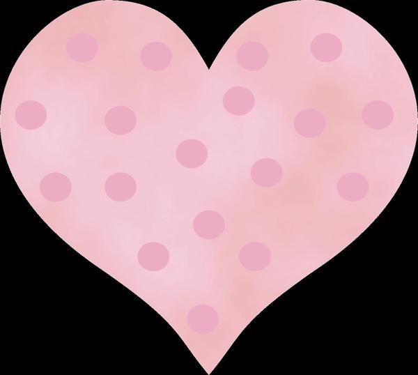 Pembe Puantiyeli Kalp Duvar Stickerı - Image 1